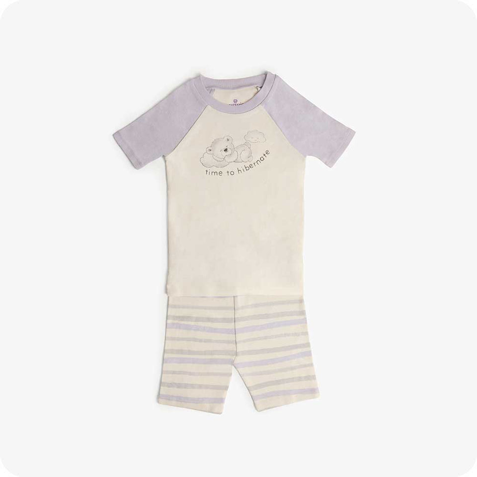Marshmallow Bear Shorties Pajamas - Marshmallow Bear Cozy Sleepwear